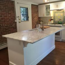New Haven Kitchen honed marble Island top